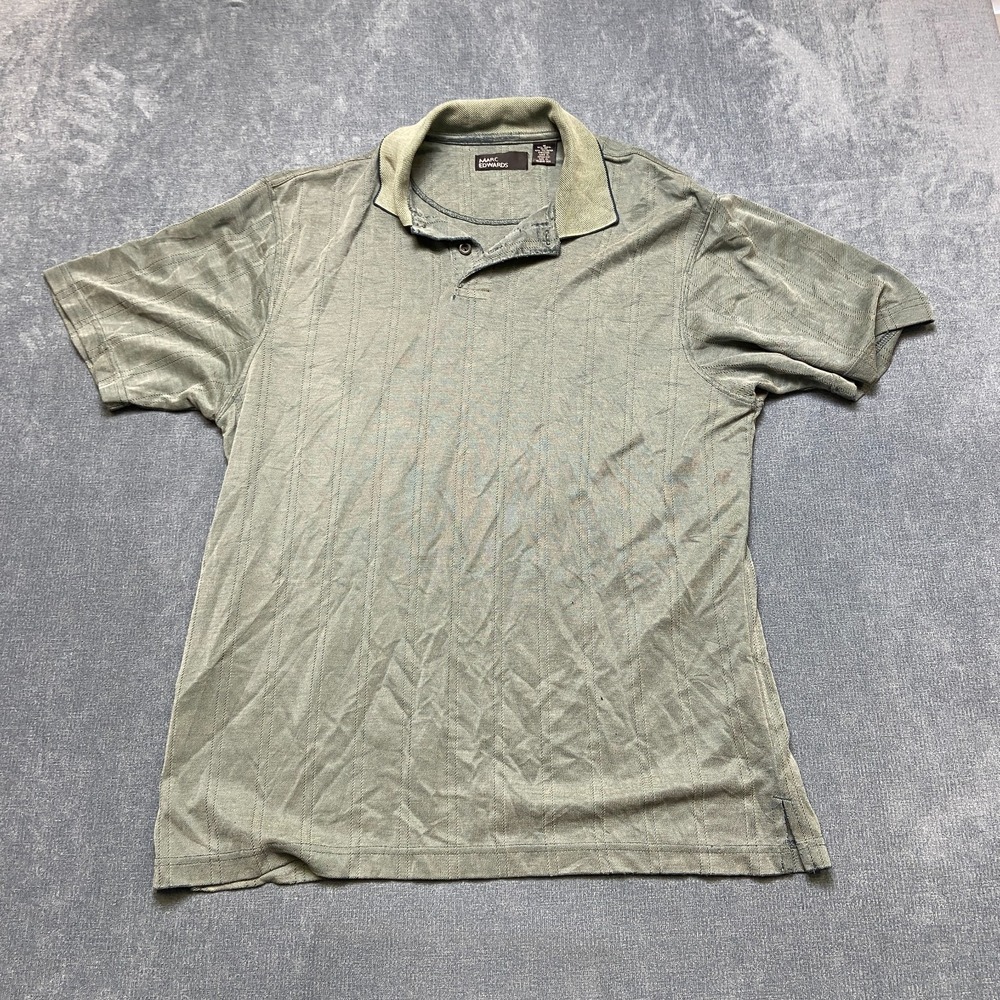 Marc Edwards Polo Shirt Mens Medium Green Short Sleeve Performance Pullover